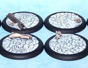40mm Cursed Earth bases - painted as ice effect